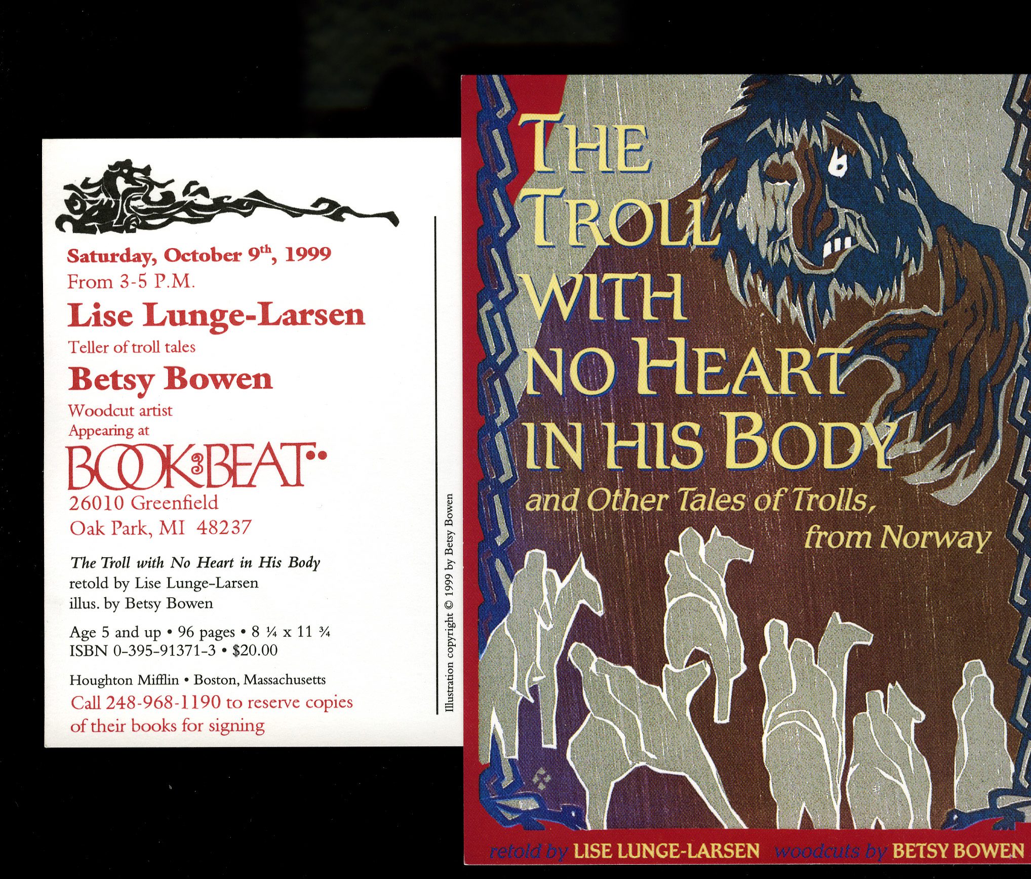 Lise Lunge-Larson and Betsy Bowen signing