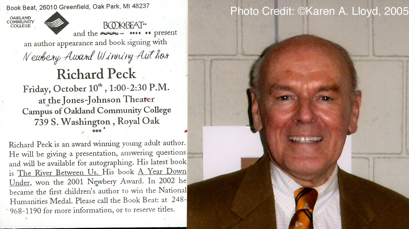 Author Richard Peck signing
