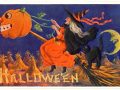 halloween-cards-1909-postcard-witch-broom-cat-moon-pumpkin