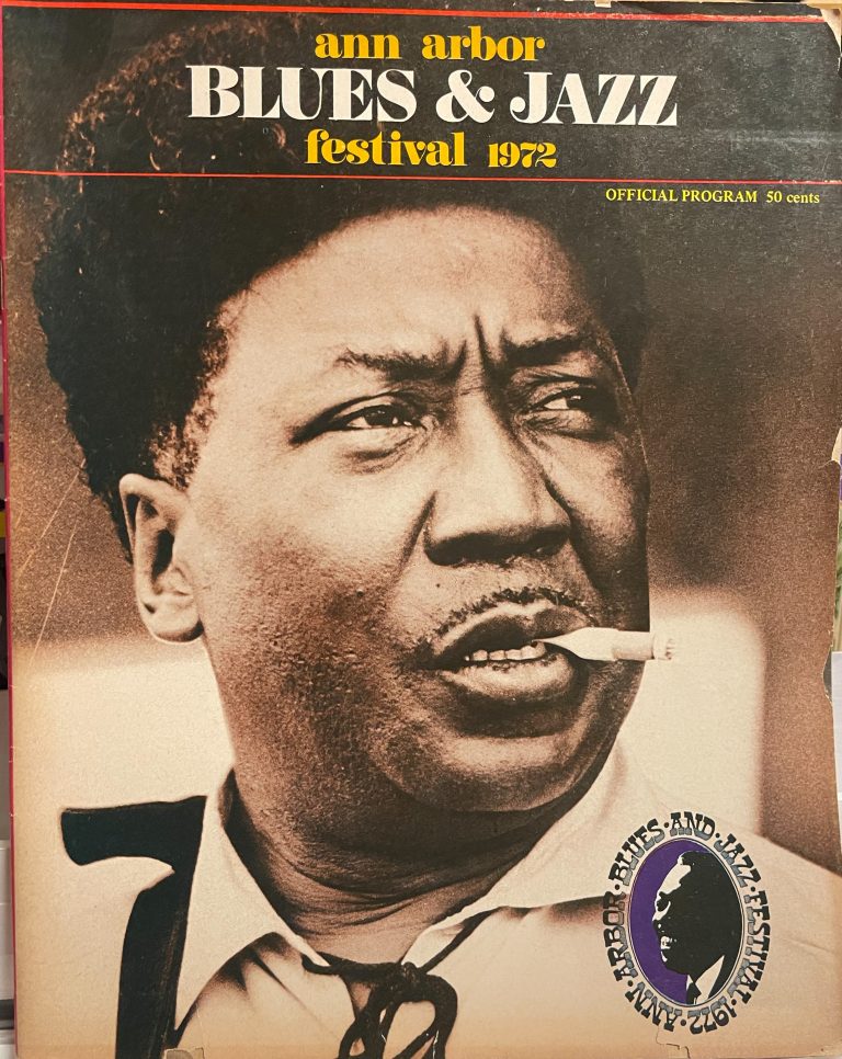 Ann Arbor Blues and Jazz festival  program, 1972