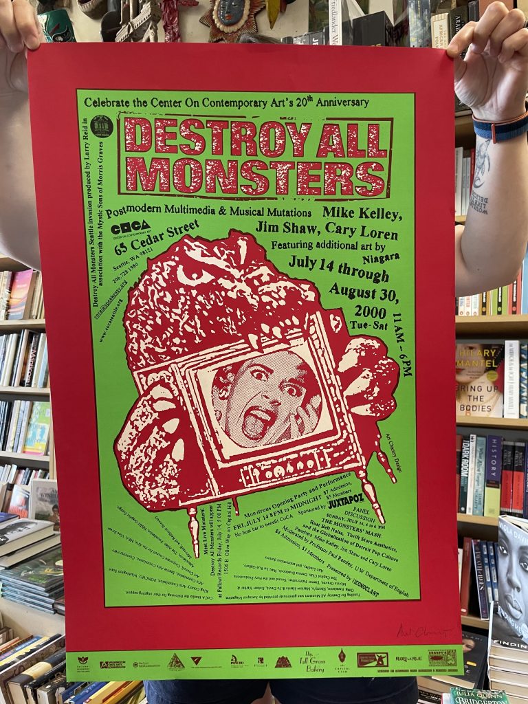 Destroy All Monsters: Seattle poster, 2000 signed by Art Chantry