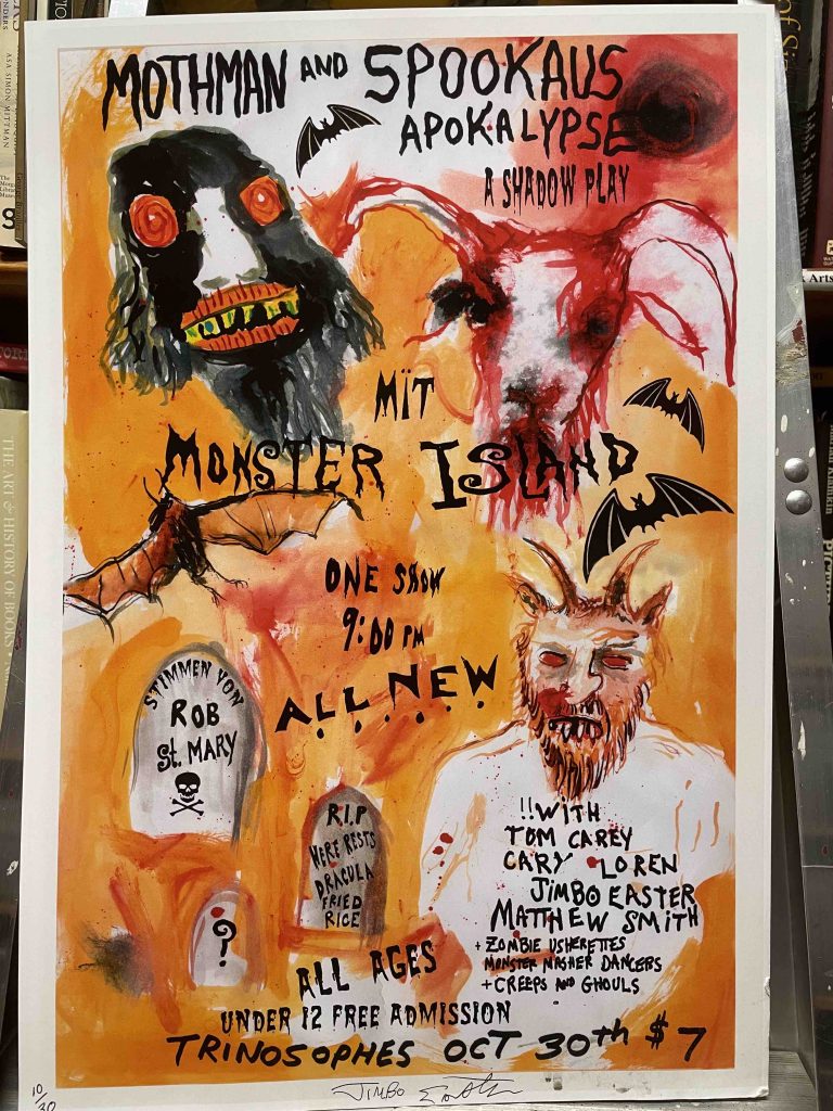 Mothman & Spookaus Apokalypse poster by Jimbo Easter