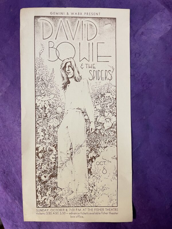 David Bowie Spiders from Mars, live in Detroit 1972