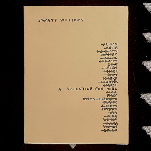 A Valentine for Noël: Four Variations on a Scheme by Emmett Williams