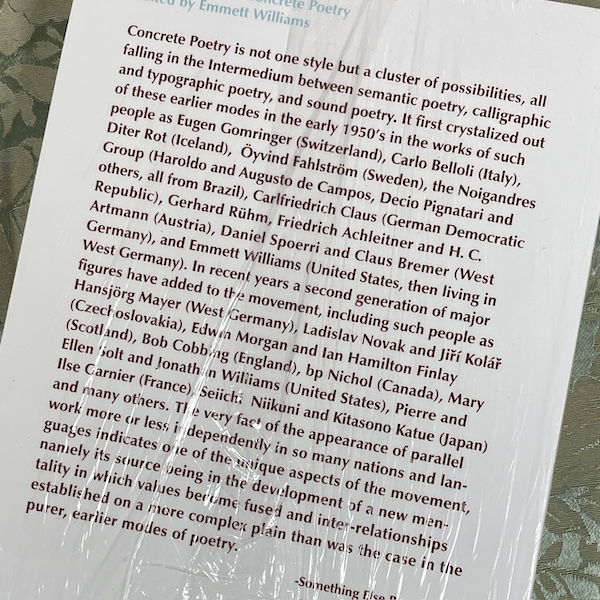 An Anthology of Concrete Poetry (2014 reprint) - Image 2