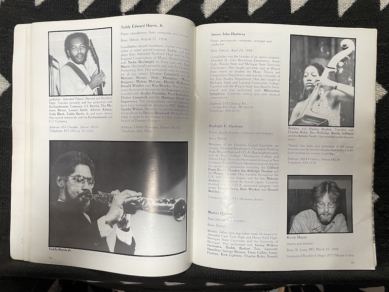 Detroit Jazz Who's Who by Herb Boyd & Leni Sinclair - Image 2