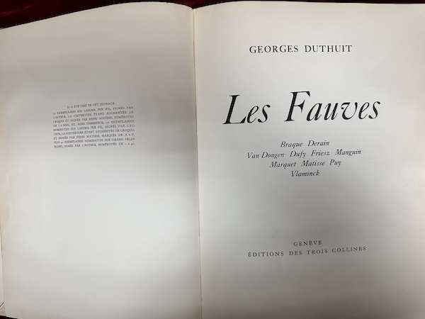 Les Fauves by Georges Duthuit, 1949 (Matisse cover) - Image 5