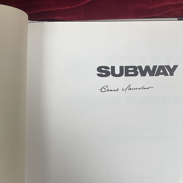 Subway: Photographs and Text by Bruce Davidson (signed) - Image 4